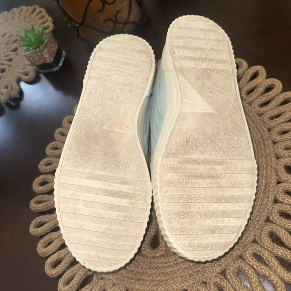 Puma Carina Sneaker Aqua/Mint Green Snake Print Women's Size 10 - Picture 6 of 11